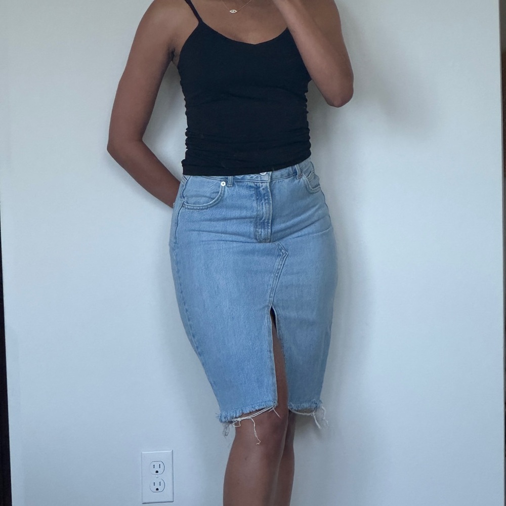 Light Blue Denim Skirt